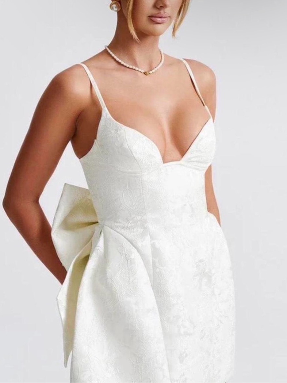 Baby Boo Zoella Mini Dress in Ivory - XL (fits M-XL)